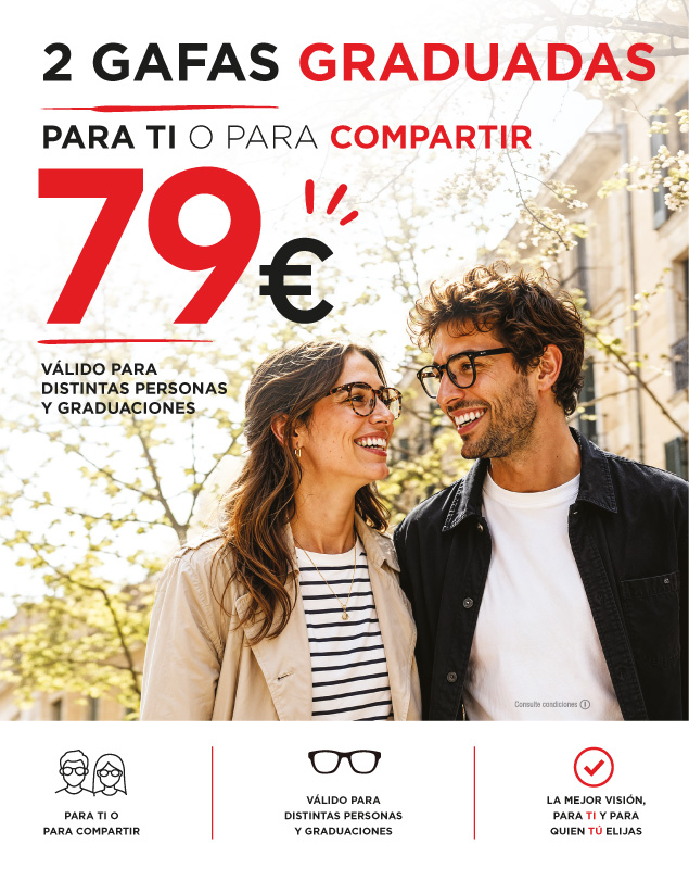 Promoción 2 gafas graduadas por 79€